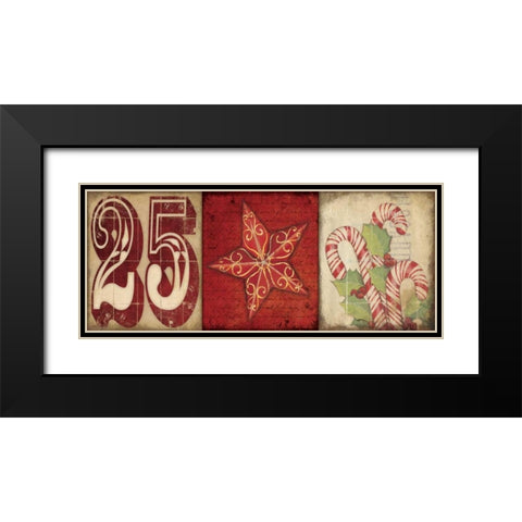Holiday 3 Patch II Black Modern Wood Framed Art Print with Double Matting by Marrott, Stephanie