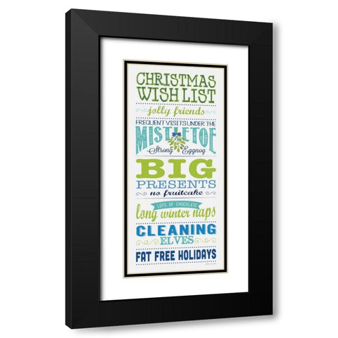 Wish List Black Modern Wood Framed Art Print with Double Matting by Marrott, Stephanie