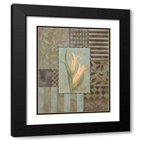 Large Lilies Black Modern Wood Framed Art Print with Double Matting by Marrott, Stephanie
