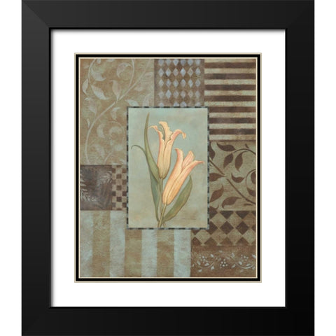 Large Lilies Black Modern Wood Framed Art Print with Double Matting by Marrott, Stephanie