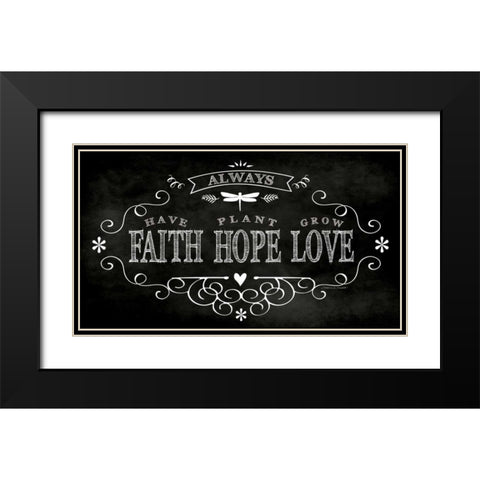 Hope B Black Modern Wood Framed Art Print with Double Matting by Marrott, Stephanie