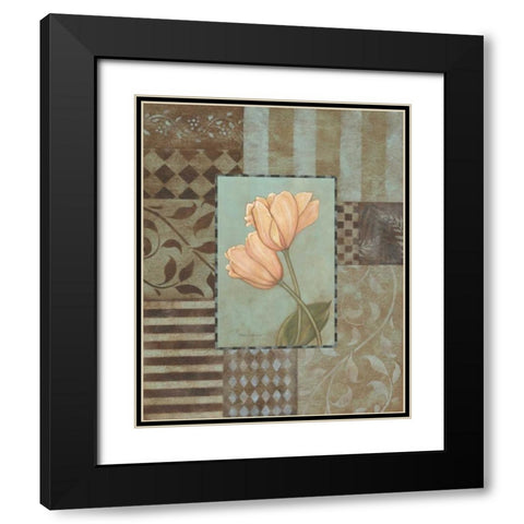Large Tulips Black Modern Wood Framed Art Print with Double Matting by Marrott, Stephanie