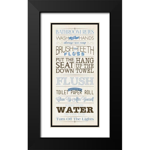 Bathroom Black Modern Wood Framed Art Print with Double Matting by Marrott, Stephanie