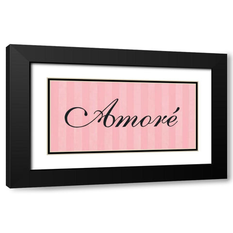 Amore Black Modern Wood Framed Art Print with Double Matting by Marrott, Stephanie