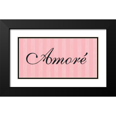 Amore Black Modern Wood Framed Art Print with Double Matting by Marrott, Stephanie