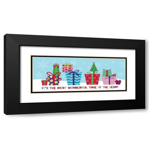 Presents Group Black Modern Wood Framed Art Print with Double Matting by Marrott, Stephanie