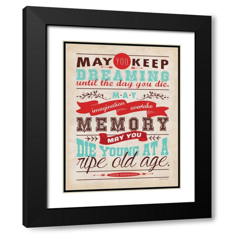 Keep Dreaming Black Modern Wood Framed Art Print with Double Matting by Marrott, Stephanie