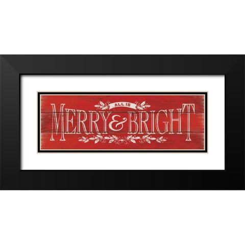 Merry Bright Black Modern Wood Framed Art Print with Double Matting by Marrott, Stephanie