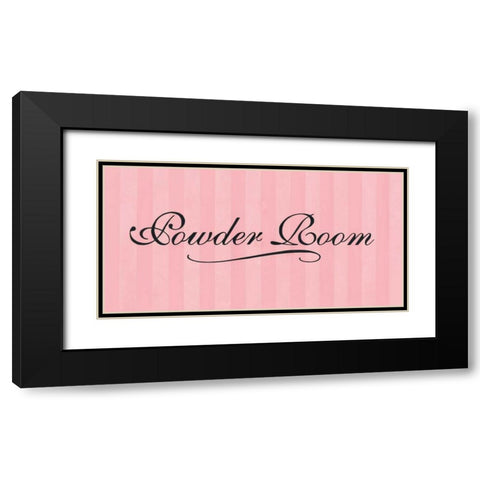 Powder Room Black Modern Wood Framed Art Print with Double Matting by Marrott, Stephanie