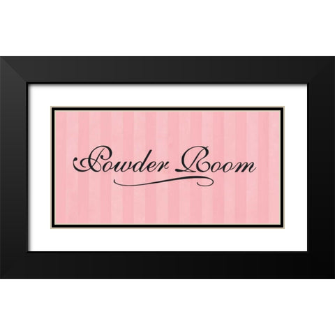 Powder Room Black Modern Wood Framed Art Print with Double Matting by Marrott, Stephanie