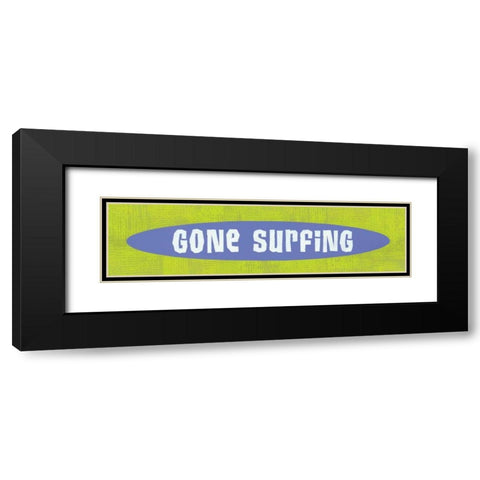 Gone Surfing Black Modern Wood Framed Art Print with Double Matting by Marrott, Stephanie