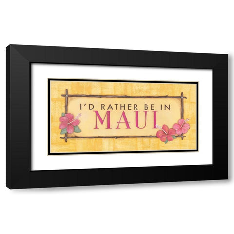 Maui Black Modern Wood Framed Art Print with Double Matting by Marrott, Stephanie