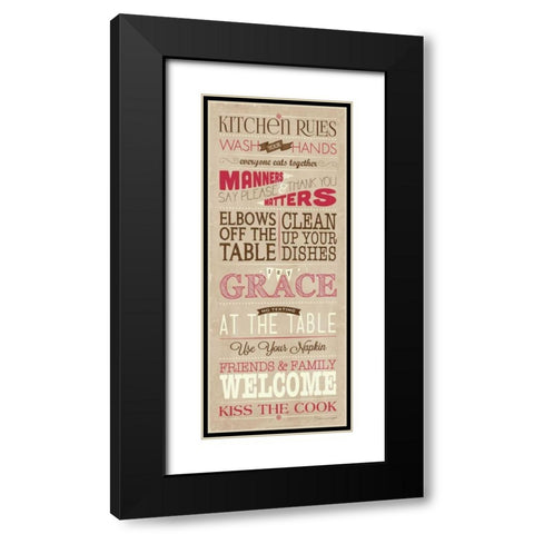 Kitchen Rules Black Modern Wood Framed Art Print with Double Matting by Marrott, Stephanie
