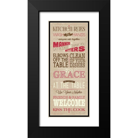 Kitchen Rules Black Modern Wood Framed Art Print with Double Matting by Marrott, Stephanie