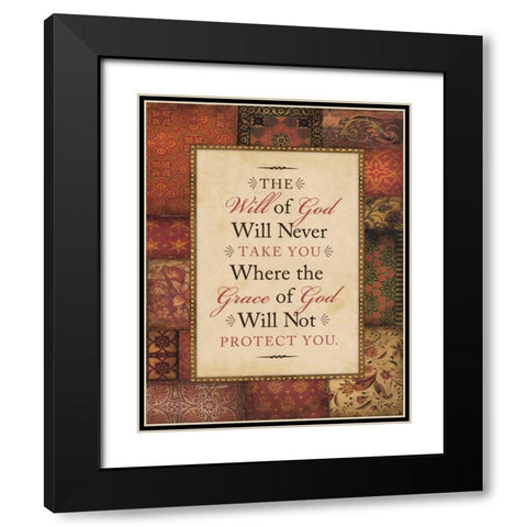 Will Of God Black Modern Wood Framed Art Print with Double Matting by Marrott, Stephanie