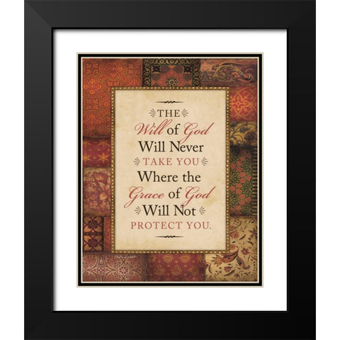 Will Of God Black Modern Wood Framed Art Print with Double Matting by Marrott, Stephanie