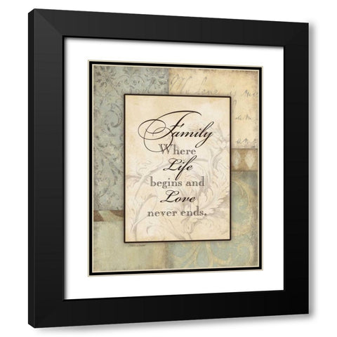 Family Black Modern Wood Framed Art Print with Double Matting by Marrott, Stephanie
