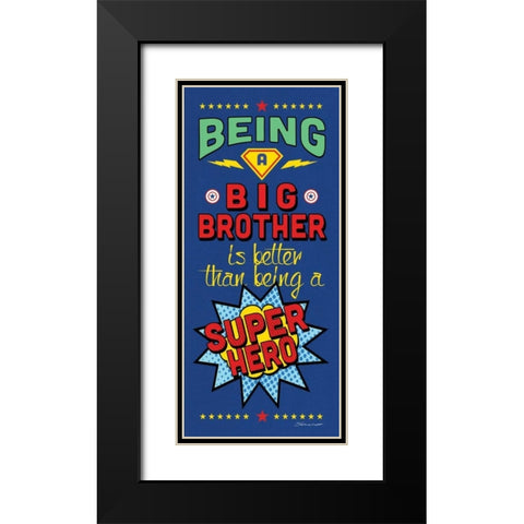Big Brother Black Modern Wood Framed Art Print with Double Matting by Marrott, Stephanie