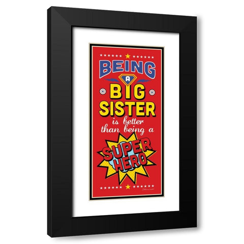 Big Sister Black Modern Wood Framed Art Print with Double Matting by Marrott, Stephanie