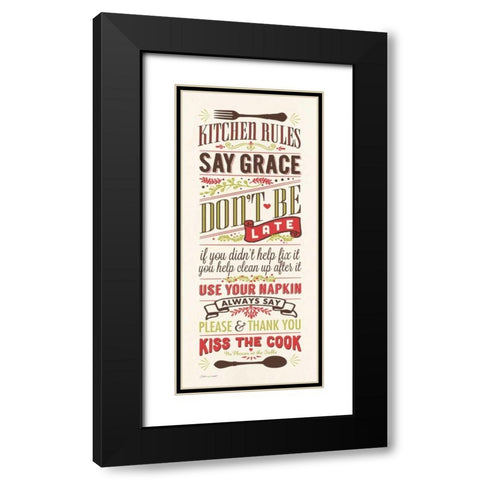 Kitchen Rules Black Modern Wood Framed Art Print with Double Matting by Marrott, Stephanie