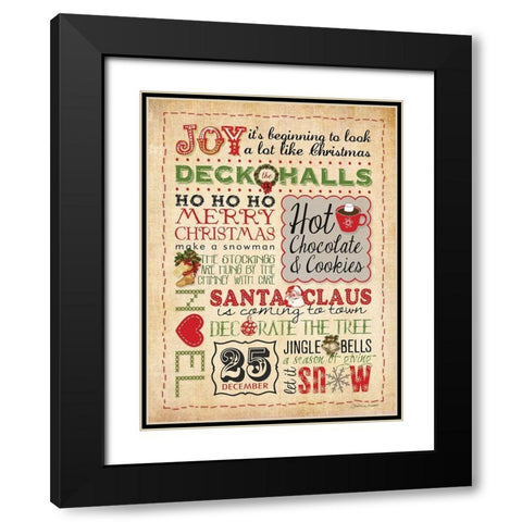 December Black Modern Wood Framed Art Print with Double Matting by Marrott, Stephanie