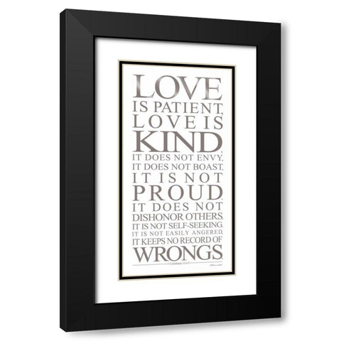 Love Is Black Modern Wood Framed Art Print with Double Matting by Marrott, Stephanie