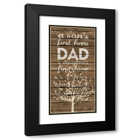 First Love Black Modern Wood Framed Art Print with Double Matting by Marrott, Stephanie