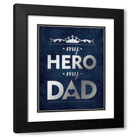 My Hero Silver Black Modern Wood Framed Art Print with Double Matting by Marrott, Stephanie