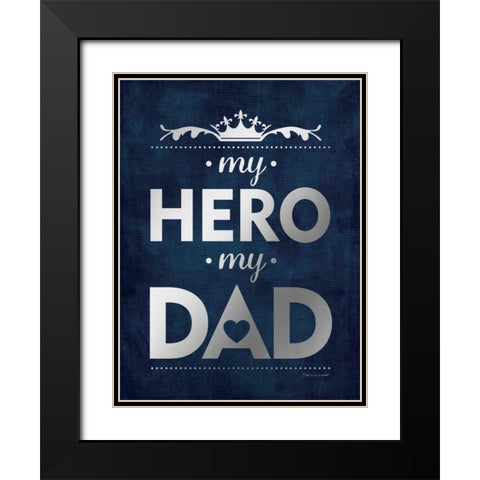 My Hero Silver Black Modern Wood Framed Art Print with Double Matting by Marrott, Stephanie