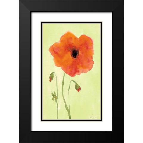 Poppyface Black Modern Wood Framed Art Print with Double Matting by Marrott, Stephanie