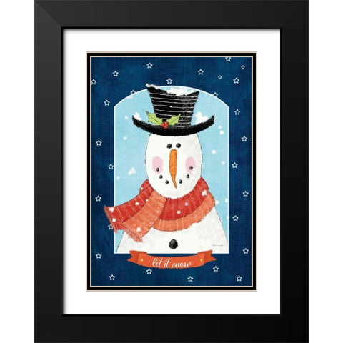 Let it Snow II Black Modern Wood Framed Art Print with Double Matting by Marrott, Stephanie