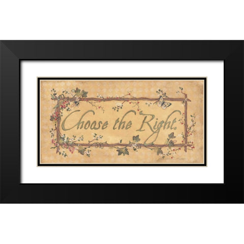 Choose the Right Black Modern Wood Framed Art Print with Double Matting by Marrott, Stephanie