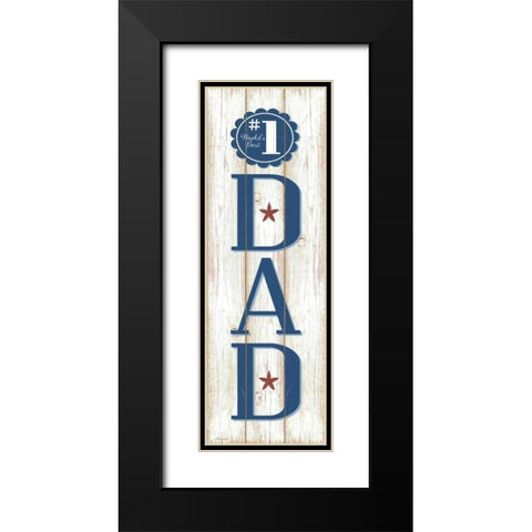 #1 Dad IV Black Modern Wood Framed Art Print with Double Matting by Marrott, Stephanie