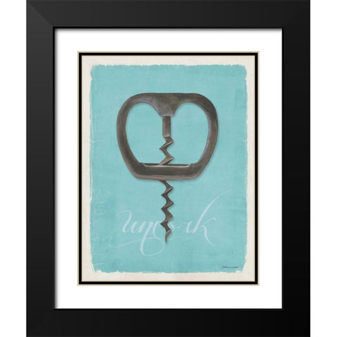 Uncork Black Modern Wood Framed Art Print with Double Matting by Marrott, Stephanie