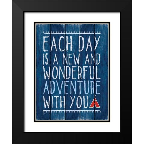 Each Day Black Modern Wood Framed Art Print with Double Matting by Marrott, Stephanie