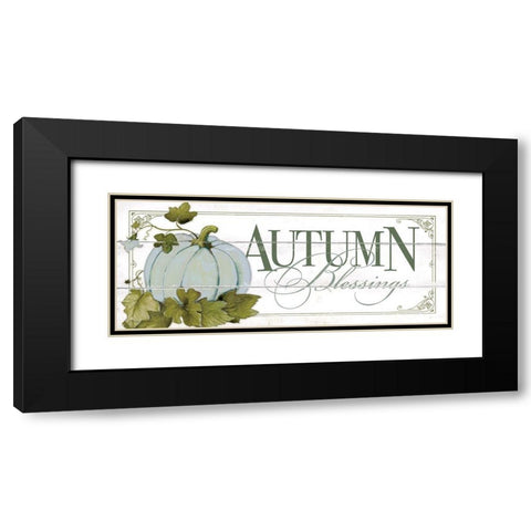 Autumn Welcome Black Modern Wood Framed Art Print with Double Matting by Marrott, Stephanie
