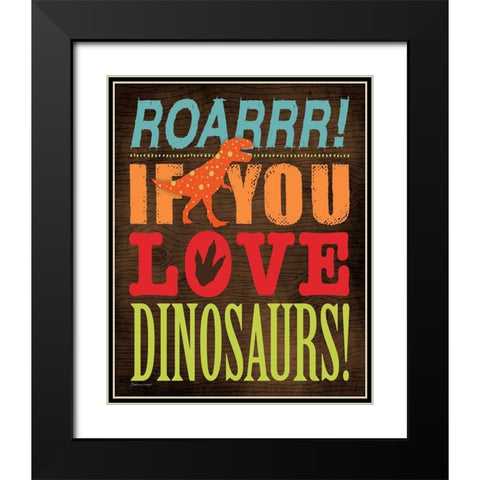 Roarrr! Black Modern Wood Framed Art Print with Double Matting by Marrott, Stephanie