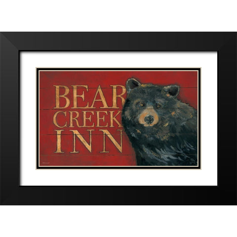 Bear Creek Inn Black Modern Wood Framed Art Print with Double Matting by Marrott, Stephanie