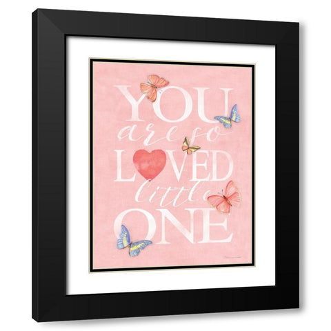 Little One Black Modern Wood Framed Art Print with Double Matting by Marrott, Stephanie