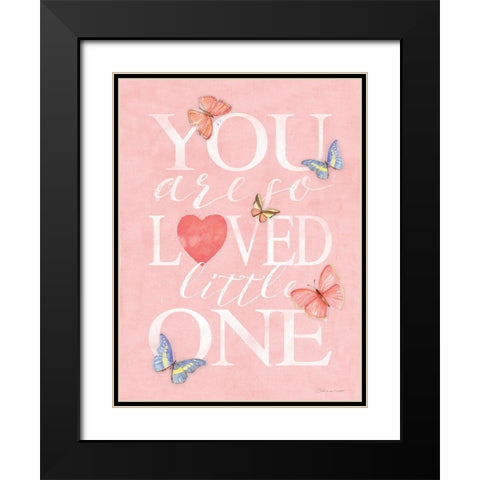 Little One Black Modern Wood Framed Art Print with Double Matting by Marrott, Stephanie