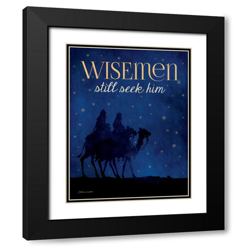 Wisemen Black Modern Wood Framed Art Print with Double Matting by Marrott, Stephanie