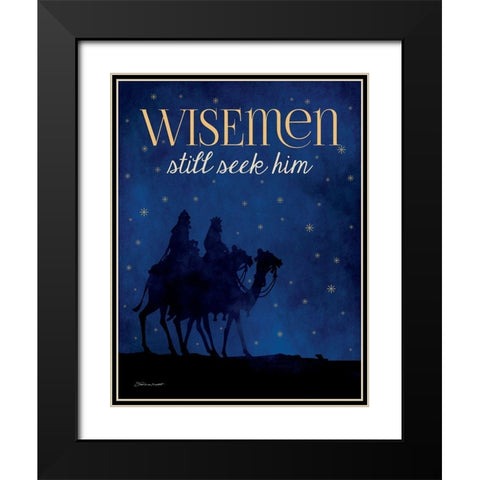 Wisemen Black Modern Wood Framed Art Print with Double Matting by Marrott, Stephanie