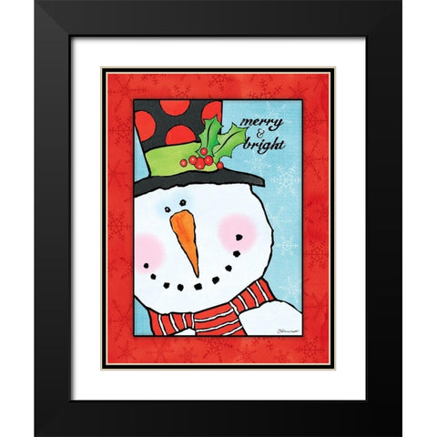 Snowman I Black Modern Wood Framed Art Print with Double Matting by Marrott, Stephanie