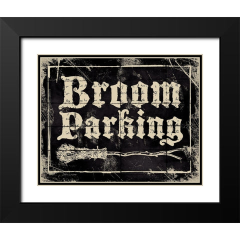 Broom Parking Black Modern Wood Framed Art Print with Double Matting by Marrott, Stephanie