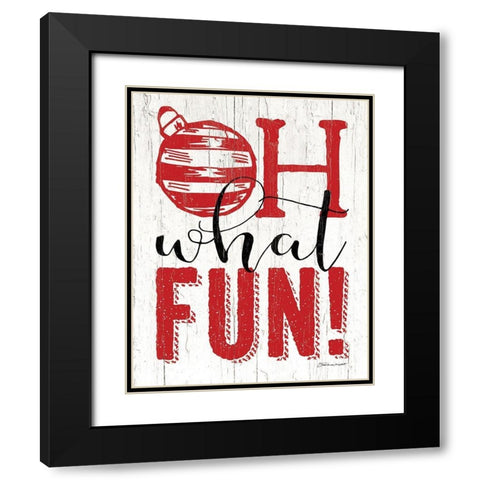 Oh What Fun! Black Modern Wood Framed Art Print with Double Matting by Marrott, Stephanie