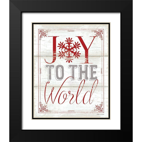 Joy Black Modern Wood Framed Art Print with Double Matting by Marrott, Stephanie