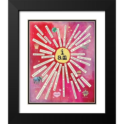 I Am Black Modern Wood Framed Art Print with Double Matting by Marrott, Stephanie