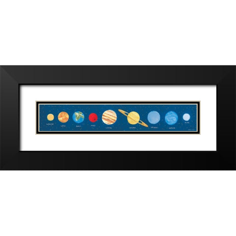 Our Solar System Black Modern Wood Framed Art Print with Double Matting by Marrott, Stephanie
