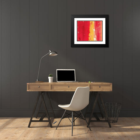Red and Gold Black Modern Wood Framed Art Print with Double Matting by Marrott, Stephanie