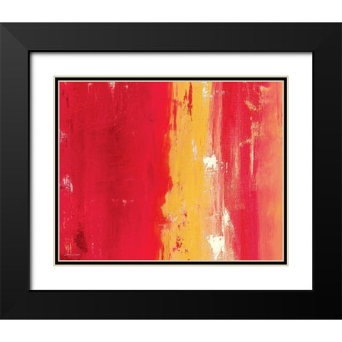 Red and Gold Black Modern Wood Framed Art Print with Double Matting by Marrott, Stephanie